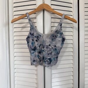 lululemon athletica Blue and Gray Patterned Tank Top